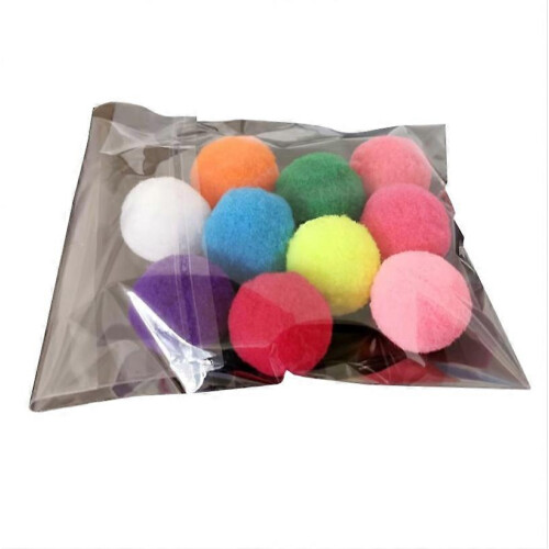 (10PCS) 10/20/30pcs Soft Plush Cat Balls Funny Assorted Colors Interactive Kitten Toys Play
