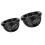 (Black) Black Plastic Floating Fish Feeder Ring and Hide Cave Aquarium Decoration 1
