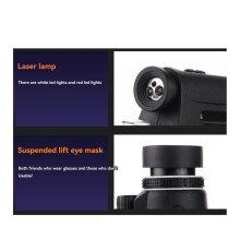 Télescope HD 100 X 90 avec Lampe Torche et Vision Nocturne Infrarouge, Grand Angle, pour la Chasse, la Randonnée et les Voyages