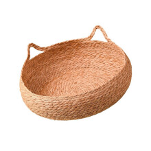 (M) Elegant Lightweight Handwoven Grass Pet Nest for Home Use Small Media S