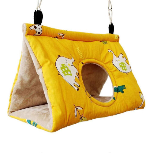 (Yellow) Hammack bleu chaud pour perroquets, hamsters, perruches et conures