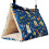 (Blue) Blue Warm Parrot Hammock Hideaway Hut for Hamsters Budgies Conures 1