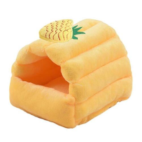 (Yellow) Cozy Warm Sleeping Bed for Small Pet Comfort