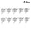 Norwegian Knitting Thimble Stainless Steel Silver 10 Pcs 7