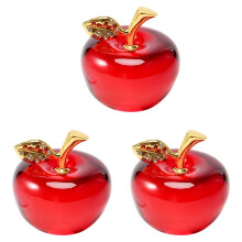 3X Christmas Crystal Glass Crafts Home Decoration Car Ornaments Crystal Crafts Miniature Souvenir Gifts