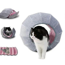 (Green) Túnel plegable multifuncional para gatos de interior
