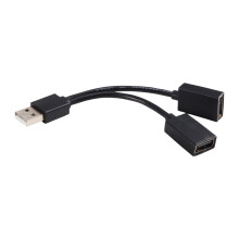 Car Mounted 1 to 2 USB Branching Multi-Functional Adapter USB OTG Dual USB Hub Cable Adapter for Mobile Phones Tablets