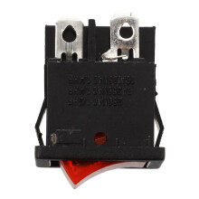 6Pcs Red Light 4 Pin Dpst -Off Snap in Boat Rocker 6A/250V 10A/125V Ac