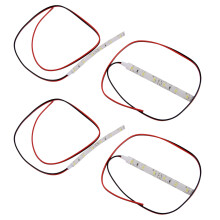 4pcs 10cm 12V White 6 LED 5630 SMD Strip Lights for Car Boat Motor Van Waterproof