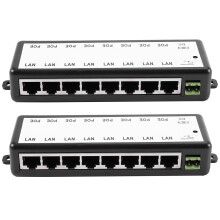2X 8 Porte Poe Injector Poe Splitter per Cctv Network Poe Camera Power Over Ethernet Ieee802.3Af