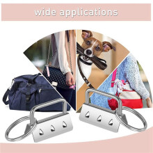 100Pcs Key Fob Hardware with Split Rings Set Tail Clips for Wristlet Clamp Lanyard Keychain DIY Tool with Ring
