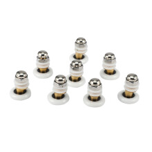 16PCS 25mm Diameter Shower Glass Sliding Door Hanging Wheel Roller Bathroom Sliding Cabinet Eccentric Pulleys