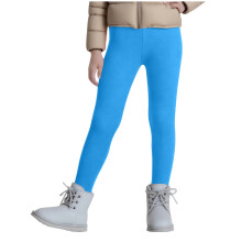 Girls Fleece-Lined Leggings Winter Warm Thick Full-Length