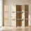Homcom HOMCOM 4 Panel Folding Room Divider, Privacy Screen with Shelves, Natural 3