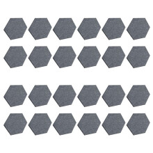 24Pcs Self-Adhesive Sound Proof Foam Acoustic Panels,12X10X0.4In Hexagonal,Reduce Noise and Eliminate Echoes,Drak Gray