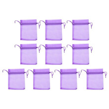 300X Geschenkbeutel Lila Saeckchen Organza Schmuckbeutel