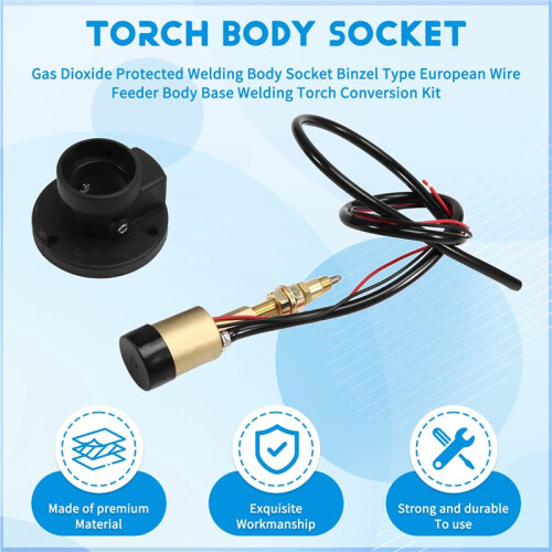 Gas Dioxide Protected Welding Body Socket Binzel Type European Wire Feeder Body Base Welding Torch Conversion Kit 2