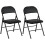 Set of Two Cushioned Folding Chairs - Black 1