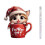 2D Acrylic Coffee Cup Christmas Ornament Animal Design 1