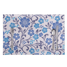 Flower Print Placemat Set 8 pcs 11.8 x 17.7 inches heat