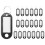160 Pcs Key ID Label Tags Split Ring Keyring Keychain Black 1