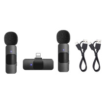 Microfono Lavalier Wireless da Giacca per , Android, PC, Dispositivi USB-C - Ideale per Registrazione e Streaming BY-V2