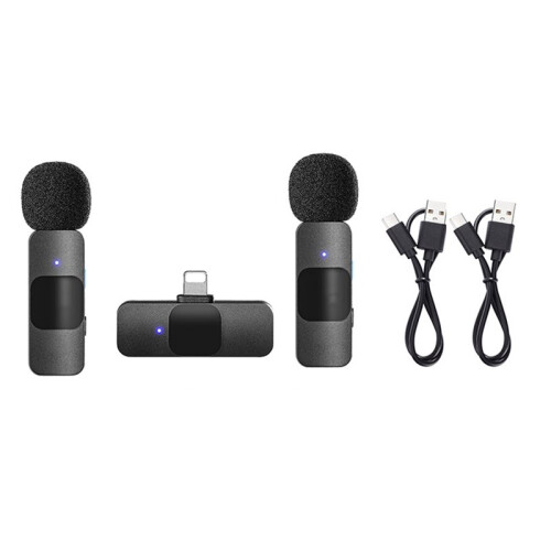 Microfono Lavalier Wireless da Giacca per , Android, PC, Dispositivi USB-C - Ideale per Registrazione e Streaming BY-V2