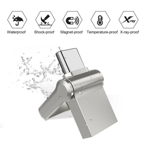 Mini pen drive externo USB 3.0 OTG de 2 TB com conexão OTG tipo C 2