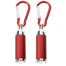 2X Outdoor Fishing LED  Flashlight Torch Carabiner Keychain