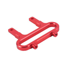 2X Aluminium Vordere Stoßstange Montieren Halter Halterung für 1/10 Redcat Blackout XTE SC XBE (Pro) Upgrade Teile Zubehör,Rot