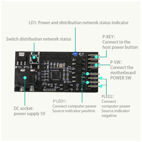2X Computer Remote  Wifi  PC Start Starting  Card Startup Card Work with Sinilink  Home for , B