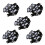 100 Pcs Key ID Label Tags Split Ring Keyring Keychain Black 1