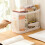 White ABS Desktop Storage Rack with Perforated Tray 2