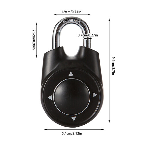 Eudgs directional password lock padlock for gym and office 2