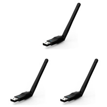 3X NIC-Empfänger, Treiberfreier USB-Wireless-WLAN-All-in-One-NIC-Empfänger, PC, Laptop, Externer WLAN-Sender