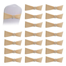 100PCS Elastic Chair Knot Wedding Decoration Buckle Sashes Back Cover Hotel Home Elegant Modern Ribbon Decors,F
