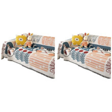 2X Summer Universal Sofa Cover Cloth Sofa Cushion Cover Blanket Single Universal All Seasons 90x180CM