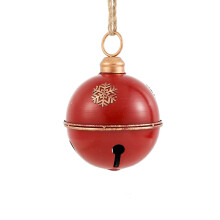 HHBEAUTY Red Metal Christmas Bells Holiday Decor Set