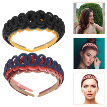 Plastic Heart-Shaped Headbands Assorted Colors 12 Pcs
