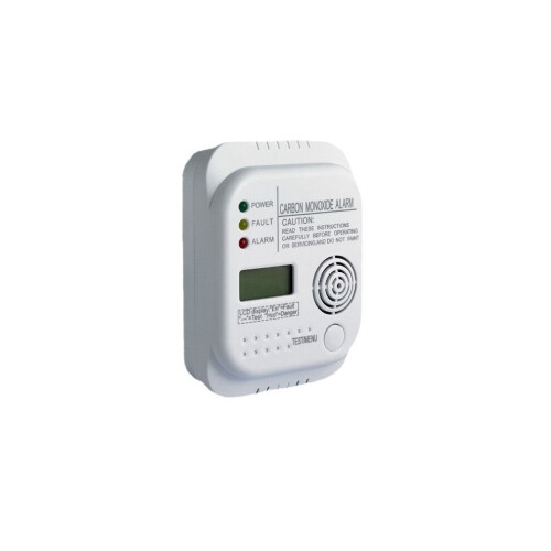Rilevatore di monossido di carbonio a batteria con display e termometro, nuovo. 1