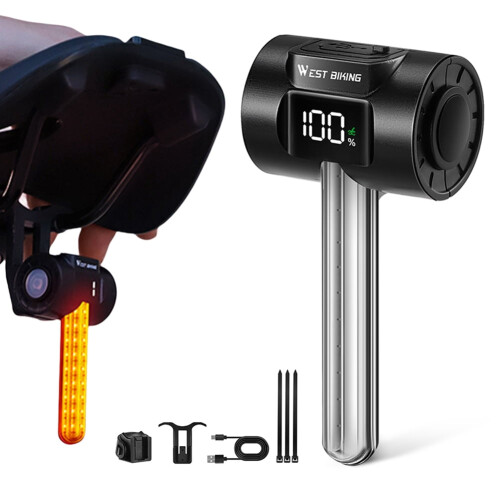 WEST BIKING LED Rear Bike Light with Brake Sensor USB 1