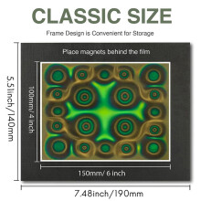 5X Magnetic Viewing Film,6X4 Inch Green Magnetic Field Display Film,Magnetic Flux Display, Magnetic Field Detector