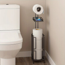 Freestanding Toilet Paper Holder Stainless Steel 3-Roll