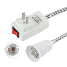 6X E27-Sockel-Adapter mit Ein / Aus-Schalter Auf US-Stecker, Flexible Erweiterung Lampenfassung Konverter