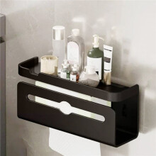 Wandmontierter Toilettenpapierhalter, Ablagefach, Taschentuchbox, Papierrollenhalter, Telefonständer Aus Stahl, Toiletten-Organizer für Den Haushalt