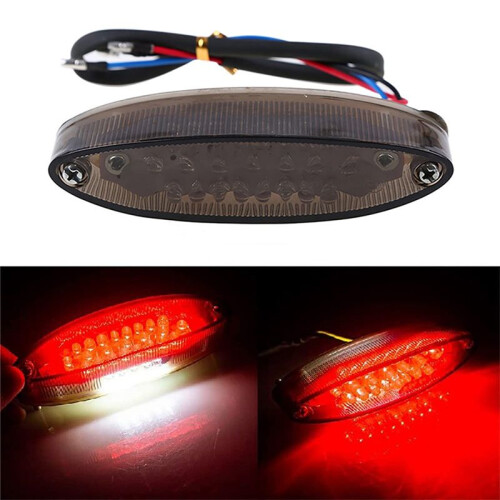 Motorcycle Taillight Universal Brake Stop Light ATV UTV Tail Light LED License Plate Light 1