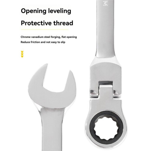 Movable- Dual-Purpose Open-Ended Ratchet Wrench Multi-Function Quick Shaking Wrench 1