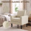 Homcom HOMCOM Removable Pillow Linen Accent Chair, Cream 6