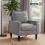 Homcom HOMCOM Removable Pillow Linen Accent Chair, Dark Grey 3