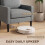 Homcom HOMCOM Removable Pillow Linen Accent Chair, Dark Grey 5